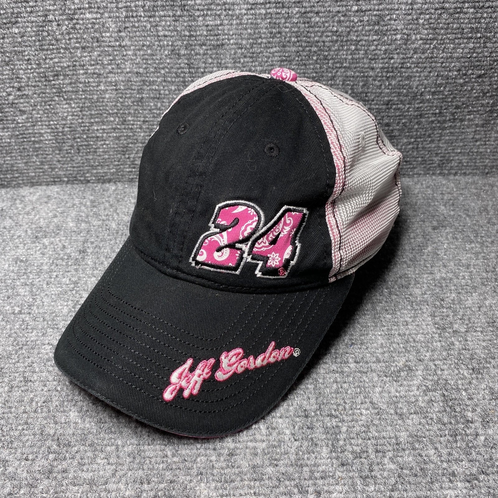 Hendrick Motorsports Hat Cap Strap Back Mens Pink Nascar Racing Jeff Gordon 24